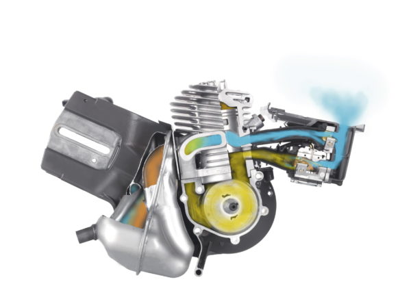X-Torq®-moottori vähentää päästöjä, pienentää polttoaineenkulutusta ja lisää tehoa.